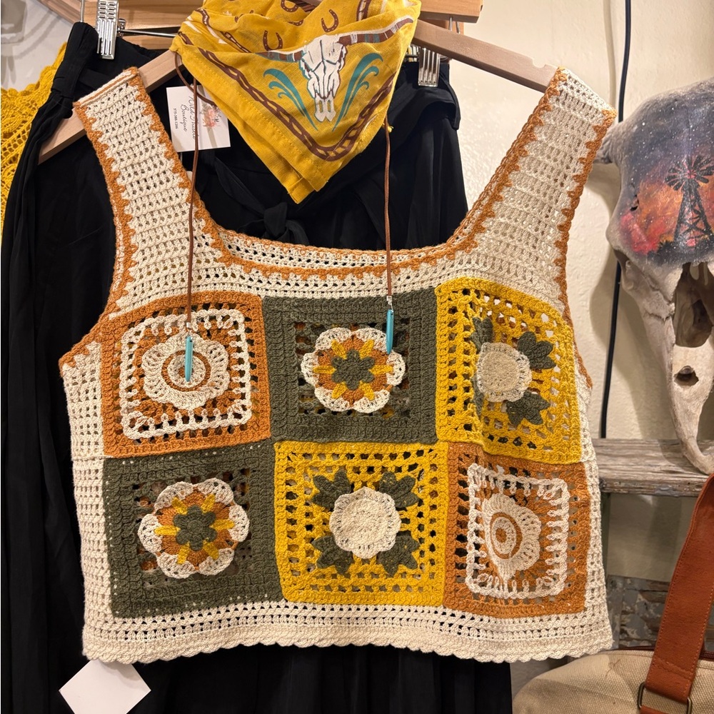 Crochet Patchwork Tank Top